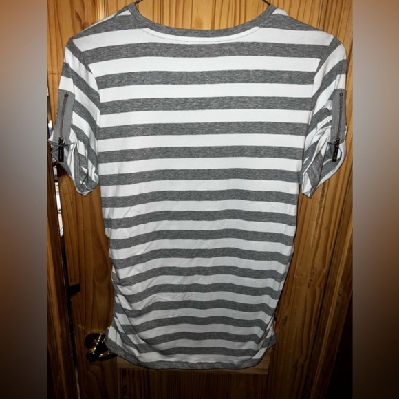 MICHAEL KORS Casual Striped Short Sleeve Women's Tee NEW NO TAG. - Picture 4 of 12